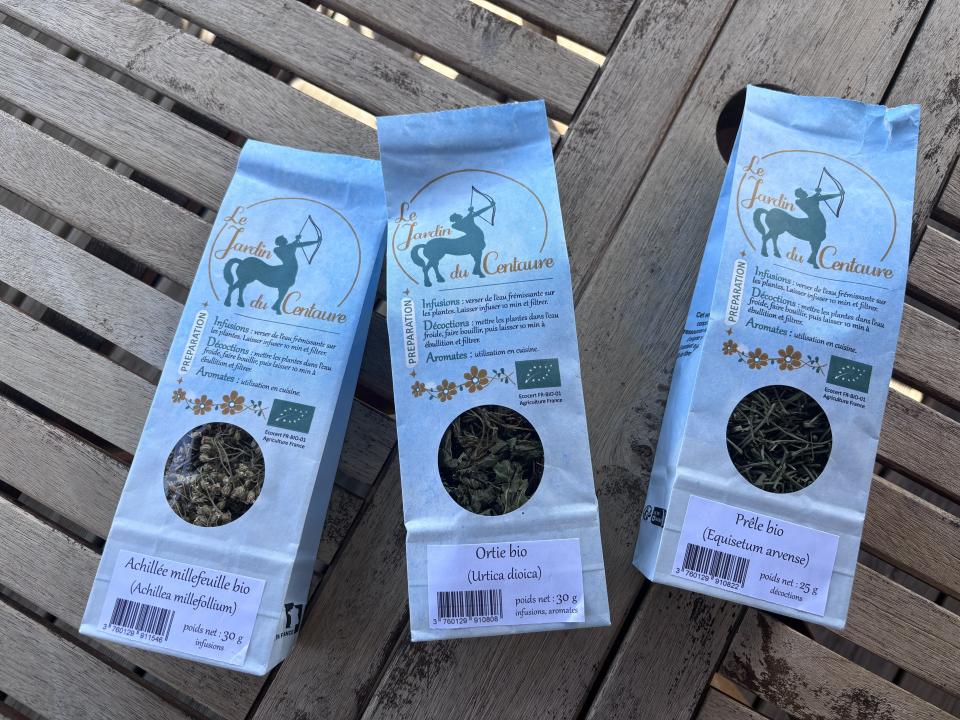 3 sachets de plantes aromatiques et médicinales en Agriculture Biologique